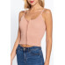Front Closure With Hooks Sweater Cami Top