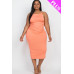 Plus Open Back Criscross Maxi Fashion Dress