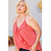 Front Surplice Ruffle Cami Top
