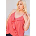 Front Surplice Ruffle Cami Top