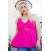 Lace Trim Detail Two Shoulder Back Cross Top