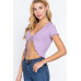 Short Slv Variegated Rib Cardigan