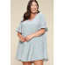 Plus Size Spring Floral Printed Lovely Swing Dress