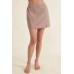 Banded Front Waist Pinstripe Mini Skirt