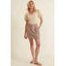 Banded Front Waist Pinstripe Mini Skirt
