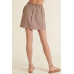 Banded Front Waist Pinstripe Mini Skirt