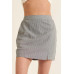 Banded Front Waist Pinstripe Mini Skirt