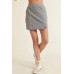 Banded Front Waist Pinstripe Mini Skirt