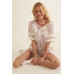 A Star-pattern Tie-dye Knit Top