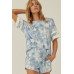 A Star-pattern Tie-dye Knit Top