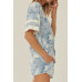 A Star-pattern Tie-dye Knit Top