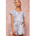 A Star-pattern Tie-dye Knit Romper