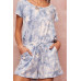 A Star-pattern Tie-dye Knit Romper