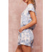 A Star-pattern Tie-dye Knit Romper