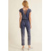 Mineral Washed Finish Knit Jumpsuit