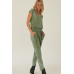 Mineral Washed Finish Knit Jumpsuit