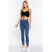 Front Ruched Detail Sweater Knit Crop Cami Top