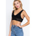 Textured Crop Sweater Tank Top