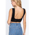 Textured Crop Sweater Tank Top