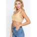 Textured Crop Sweater Tank Top