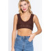 Textured Crop Sweater Tank Top