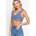 Textured Crop Sweater Tank Top