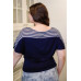 Plus Stripe Short Sleeve Top