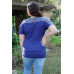 Plus Stripe Short Sleeve Top