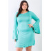 Plus Bell Long Sleeve Mini Dress