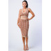 Luxe Gingham Rib Knit Top And Skirt Sets