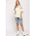 Texture Knit And Print Mixed Hi Low Hem Top