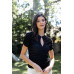 Mesh Ruched Cut-out Detail Short Sleeve Top