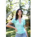 Mesh Ruched Cut-out Detail Short Sleeve Top