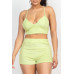Terry Towel Bralette Top & Mini Shorts Set