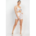 Tie-front Striped Crop Top & Belted Shorts Set