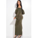 Solid Rayon Spandex Midi Length Tank Dress And Slouchy Cape Top Two Piece Set