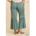 Wide Leg Elastic Waist Lace Tape Pants
