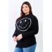Plus Smile Front Print Flannel Dolman Sleeve Top