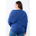 Plus Smile Front Print Flannel Dolman Sleeve Top