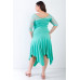 Plus Mint Lace Details Handkerchief Hem Midi Dress