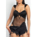 Sweetheart Cut-out Cami Ruffled Bodysuit