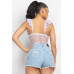 Sweetheart Cut-out Cami Ruffled Bodysuit