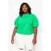 Ruched Puff Sleeve Blouse Top
