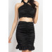 Halter Neck Crop Top & Skirts Set