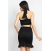 Halter Neck Crop Top & Skirts Set