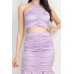 Halter Neck Crop Top & Skirts Set