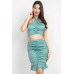 Halter Neck Crop Top & Skirts Set