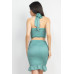 Halter Neck Crop Top & Skirts Set