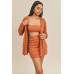 Cardigan Solid Color 3 Piece Set