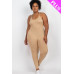 Plus Size Solid Bodycon Cami Jumpsuit